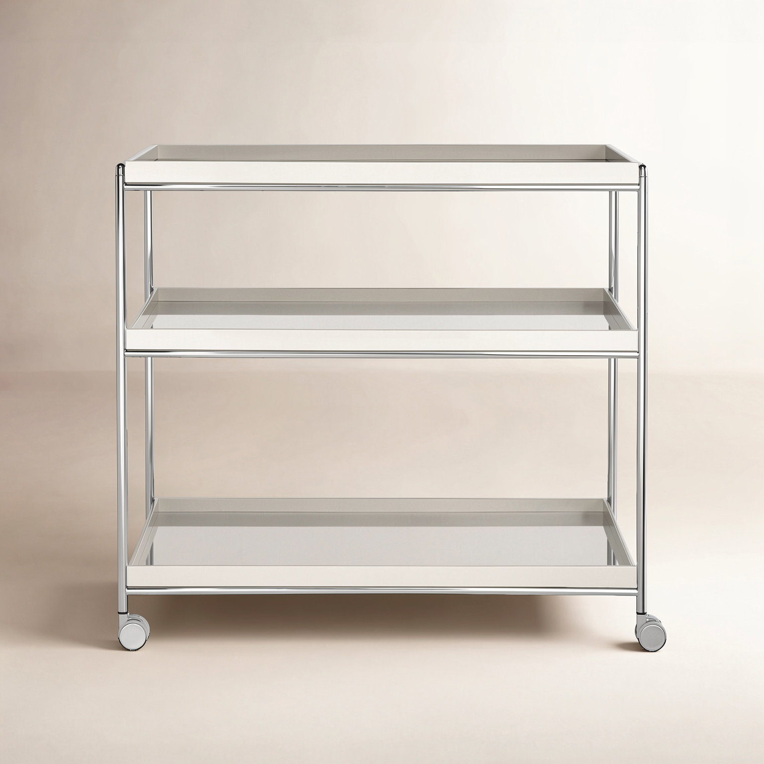 Trays Kitchen Cart, White