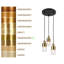 Luminaire suspendu cylindrique moderne à 3 lumières Izella