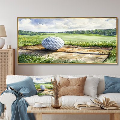 «Greens And Dreams Golf Course Landscape II», art mural sur toile de golf