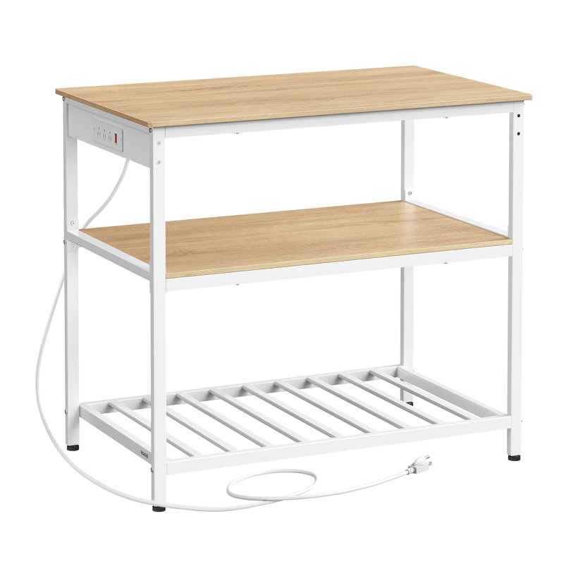 Kitchen Island, Oak/White
