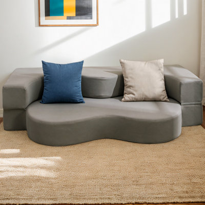 Folding Sofa Bed, Floor Sofa Couch, Convertible Sofa Bed With High Density Foam, Foldable Floor Couch Bed For Living Room, Guest Room, Bedroom