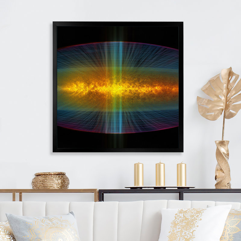 "Image spectrale de la lumière du soleil", reproduction sur toile, Cadre simple noir, H 16 po x l 16 po x P 1 po