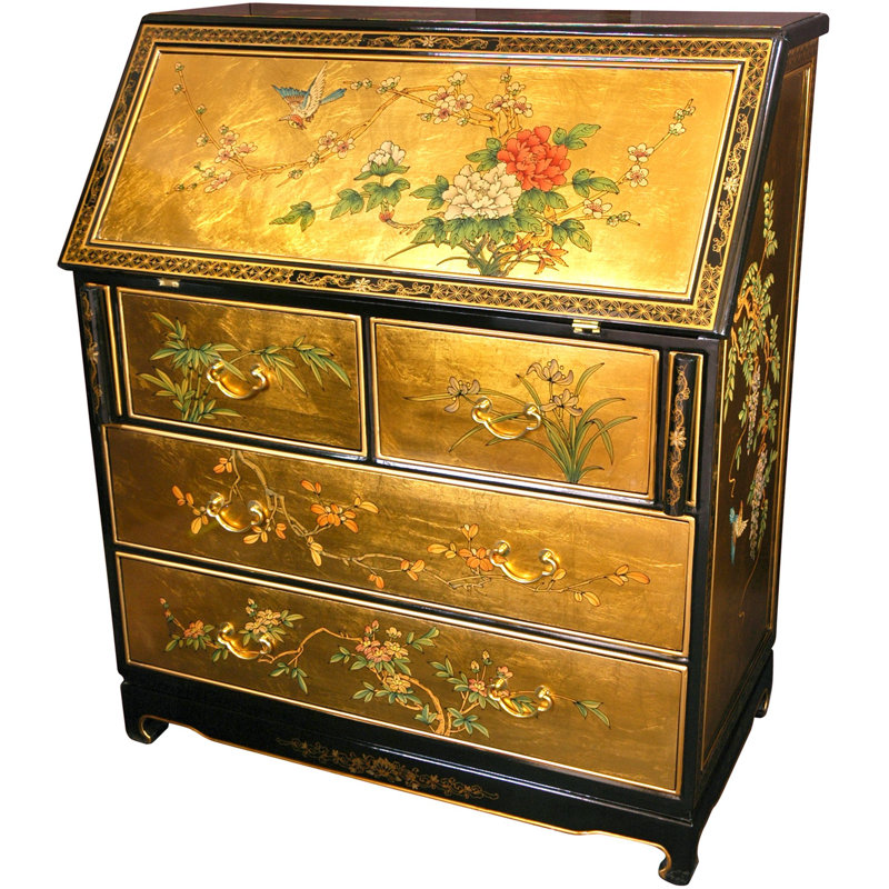 Dhruvika Solid Wood Secretary Desk