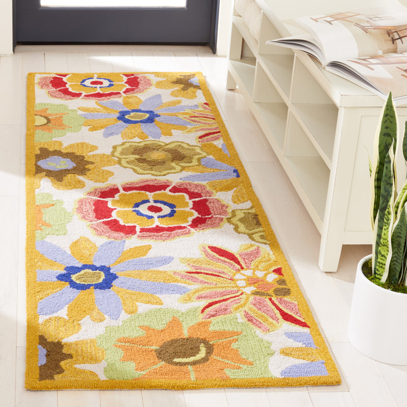 Tapis quatre saisons ivoire / brun, Tapis de couloir 2 pi x 6 pi