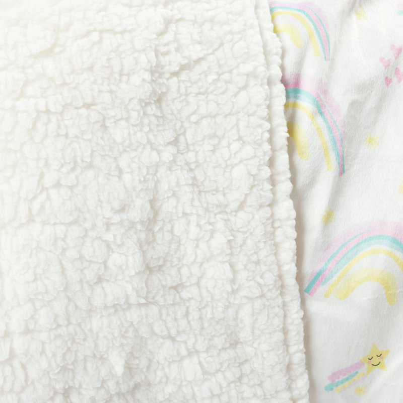 Couverture sherpa arc-en-ciel Sunshine, L 40 po x L 30 po