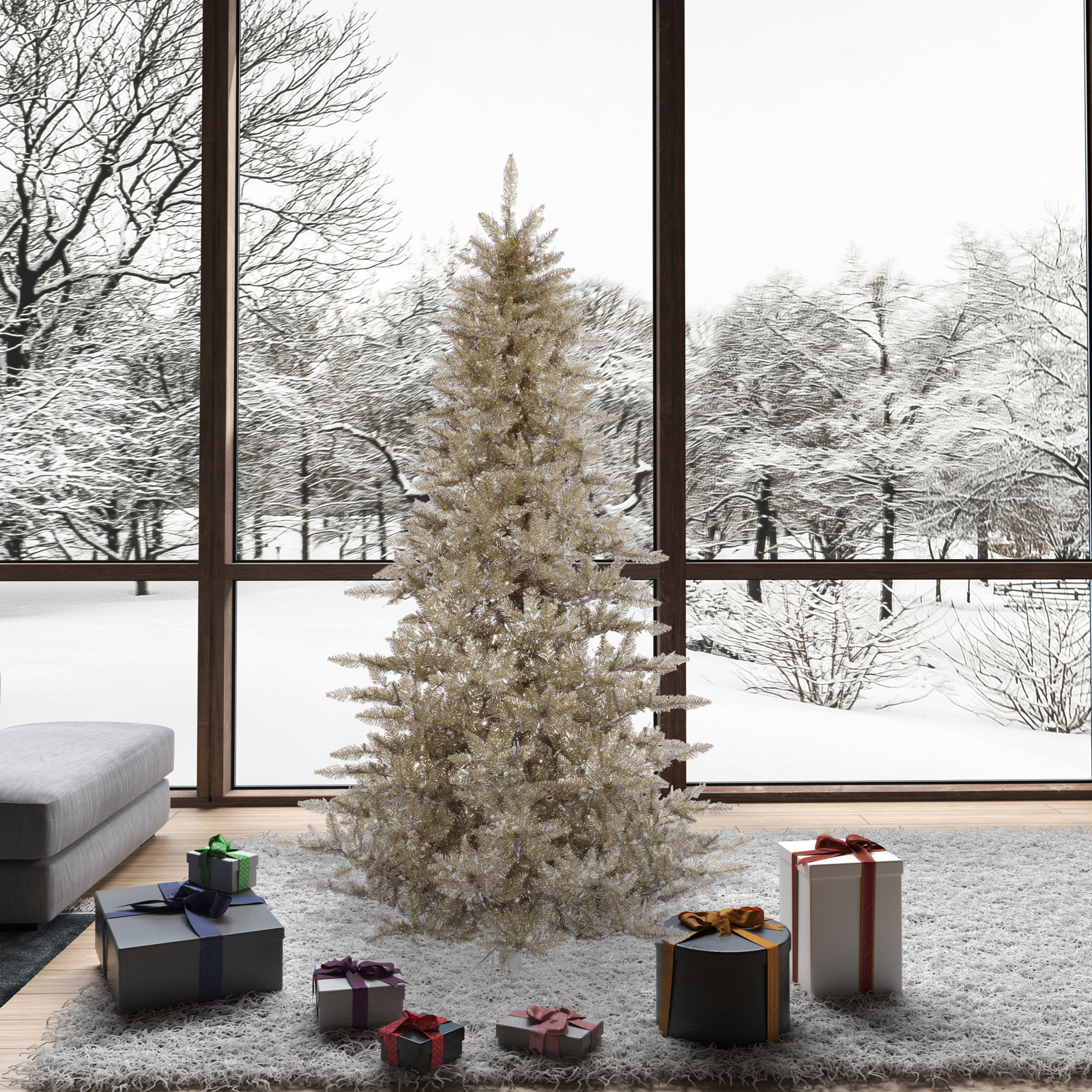 12' Fir Christmas Tree, 7.5' H