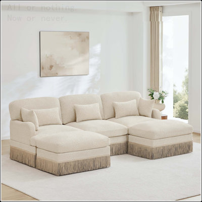 Canapé modulaire en chenille à imprimé léopard