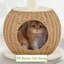 Arbre à chat en rotin avec poteau en sisal naturel Emercyn H 29,5 po