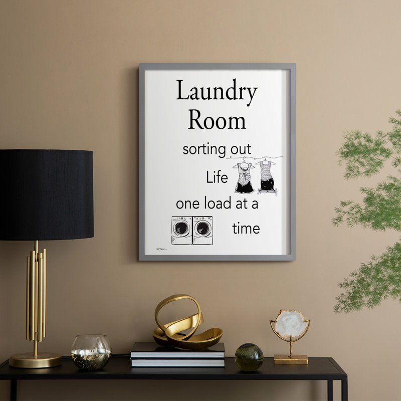One Load at a Time Framed Print - Solid Wood, Gray, 21" H x 17" W
