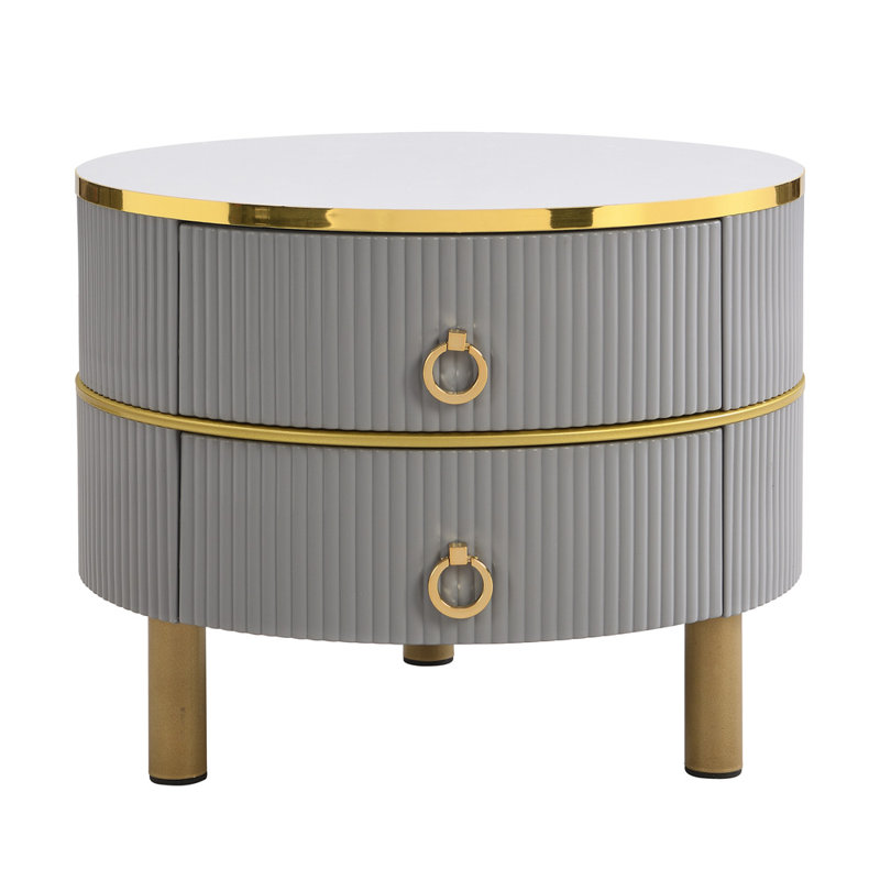 Asbey Coffee Table with Storage, White/White Marble, Grey