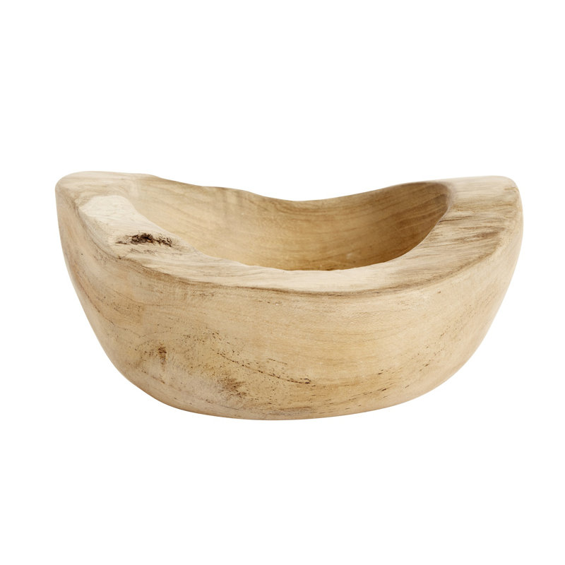 Bol décoratif rustique ovale en bois Peale