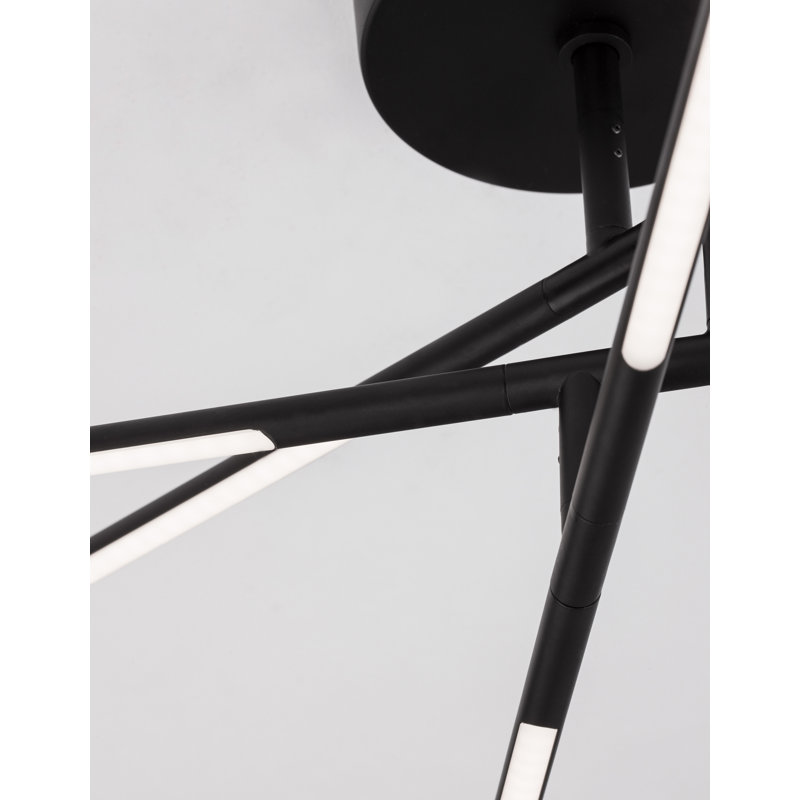 LED Semi Flush Mount, Black