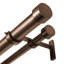 Cappa Drapery Solutions Adjustable 1" Steel Double Curtain Rod Set-1843790205-1843790204