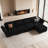 Upholstered Modular Sofa Sectional With Ottoman-1391795211