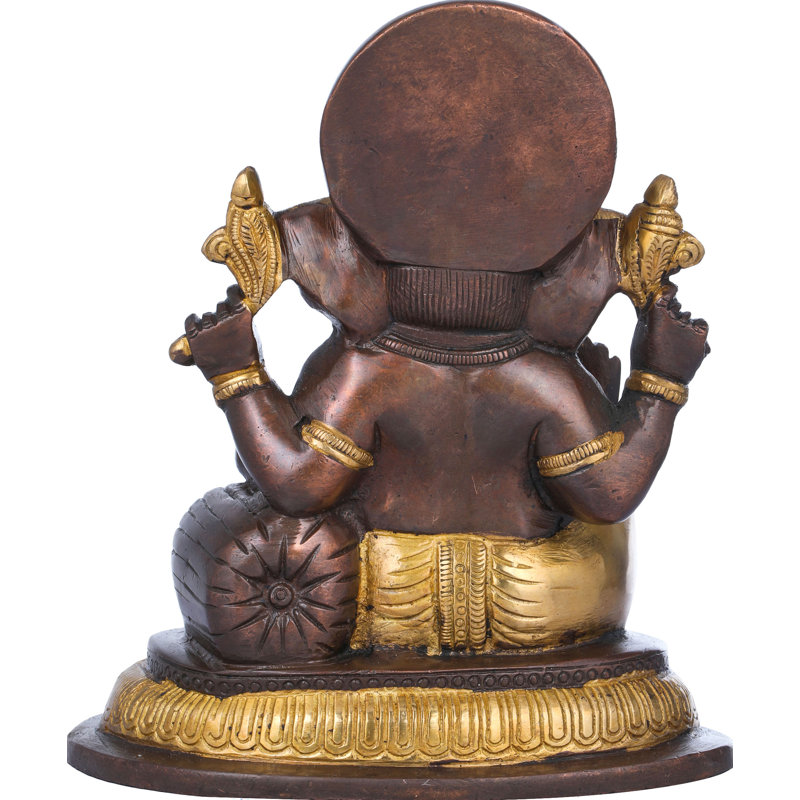 Figurine Ashirwad Ganesha, Noir / or