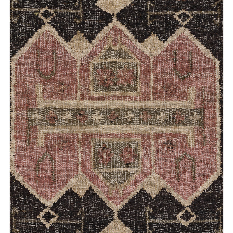 Rectangle Dariela Area Rug in Red/Black/Beige, Rectangle 3'6" x 5'6"
