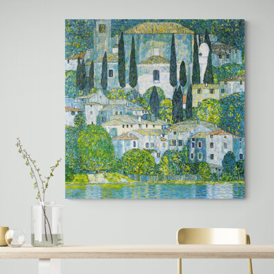 Kirche In Cassone by Gustav Klimt - Wrapped Canvas Print