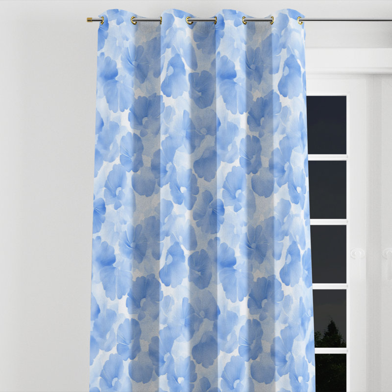 Rideau obscurcissant Floral, L 52 po x L 120 po, Œillets dorés