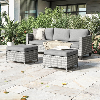 Adey 5 - Person Patio Conversation Set with Cushions