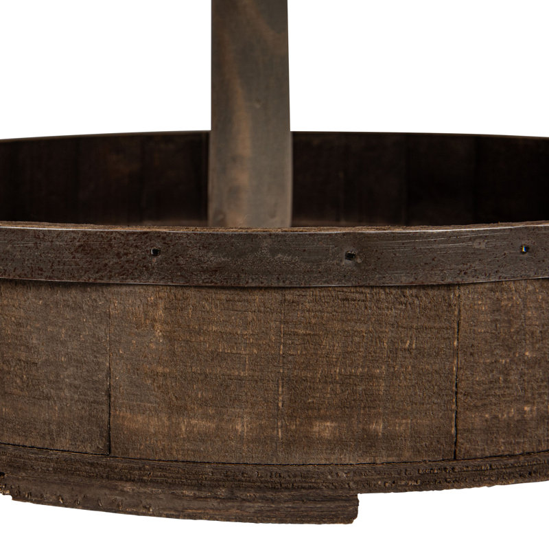 Decorative Wood & Tin 3 Tier Tray, Tin