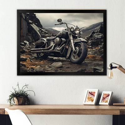 " Gray Motorcycle Monochrome Landscape Photography I "
