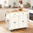 43.3'' Wide Rolling Kitchen Island with Storage and Solid Wood Top-86787617