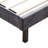 Queen Sized Platform Bed With Gray Velvet Fabric And Winged Design Feature Exquisite Head Surface