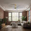 Ariella - Eight Blade Ceiling Fan - Brushed Brass Finish - Matte Black Blades-1855432160-1855432166