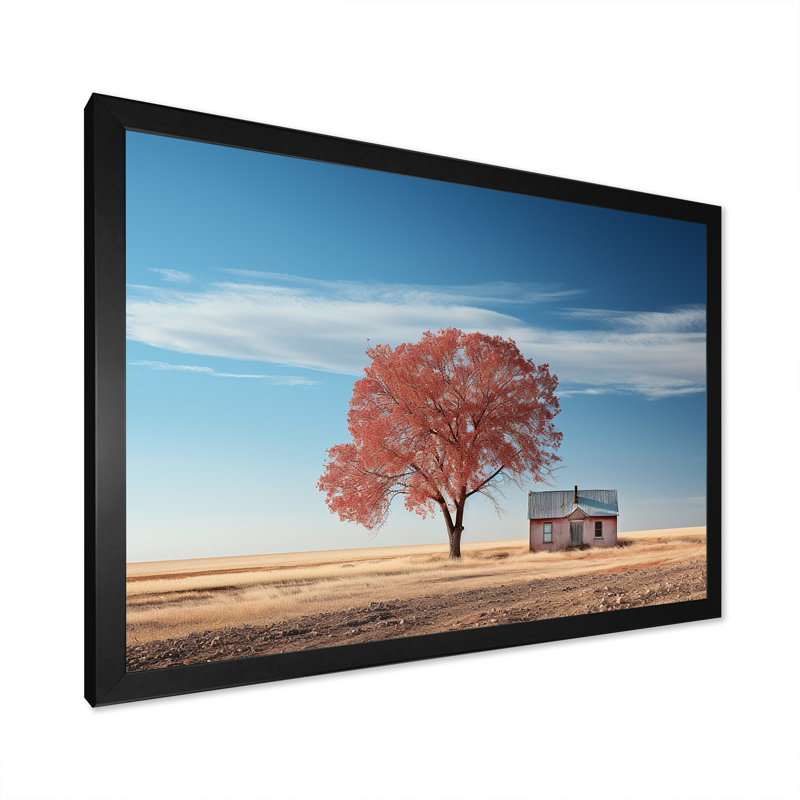 Prairie Panorama, impression sur toile, Cadre simple noir, H 30 po x l 40 po x P 1,5 po