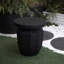 Table de bout décorative de jardin, H 20,3 po, moderne, robuste, robuste, en faux terrazzo, table d'appoint, table d'appoint, plante pour l'intérieur et l'extérieur