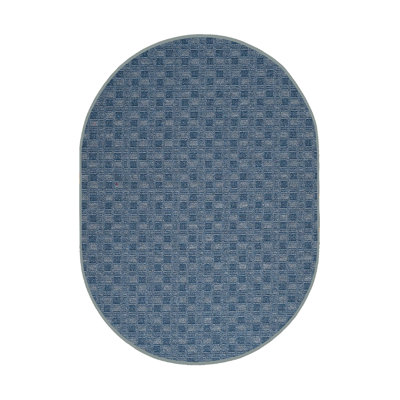 Tapis abstrait abstrait d'intérieur / extérieur de couleur commerciale - bleu marine, hexagone de 8 pi, adapté aux animaux de compagnie et aux enfants. Hexagone, tapis parfaits pour les enfants, les animaux de compagnie, les