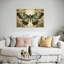 Art mural rétro sur toile, papillon, boho, sauge verte, papillon, impression d'insecte botanique
