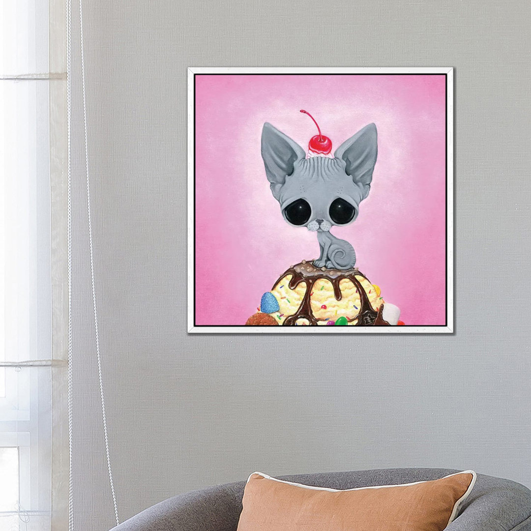 Kitty Please With A Cherry On Top von Sugar Fueled - Gallery-Wrapped Canvas Giclée