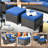 Tommy 6 Piece Wicker/Rattan Sofa Seating Group with Cushions-1932998347-1932998344