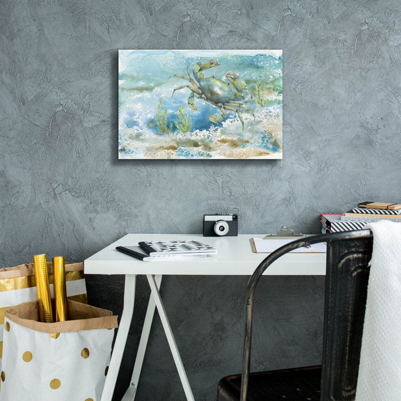 «Under Sea Life 3» par Leslie Trimbach, art mural sur toile, H 12 po x l 18 po x P 0,75 po