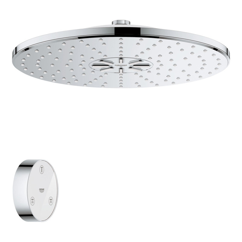 Pulse Rain 12" Chrome Wall-Mounted Adjustable Shower Head