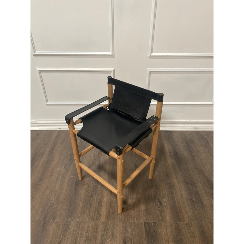 Counter Stool with Solid Wood Frame