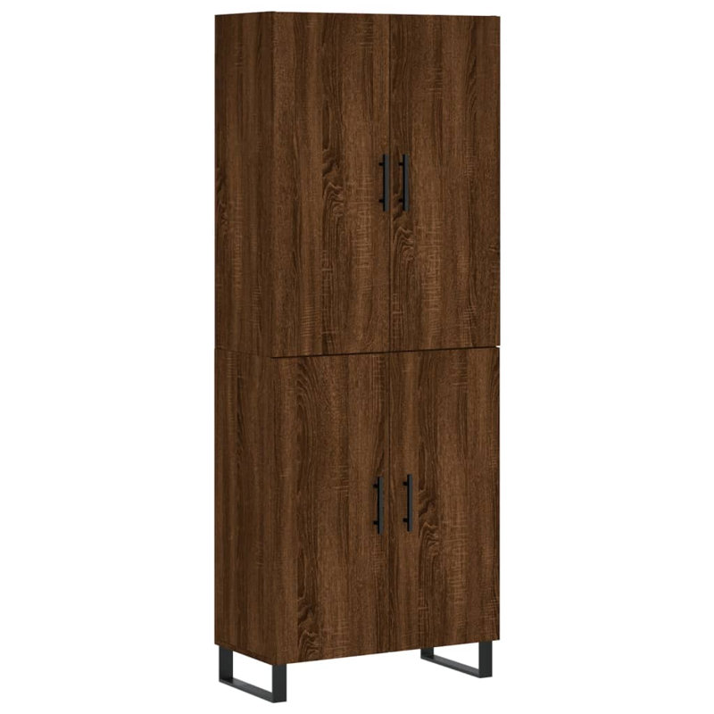 Grifton Highboard 69.5x34x180 cm Engineered Wood, Brown Oak