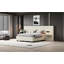 Queen Size Upholstered Platform Bed With Big Headboard, Bedroom Furniture, Velvet-1410197789