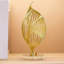 Abstract Golden Twisted Tabletop Sculpture-1048501121