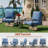 9 PCS Outdoor Metal Conversation Set For 10 Person-677971875