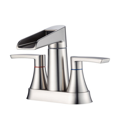 Centerset 2-handle Bathroom Faucet with Drain Assembly