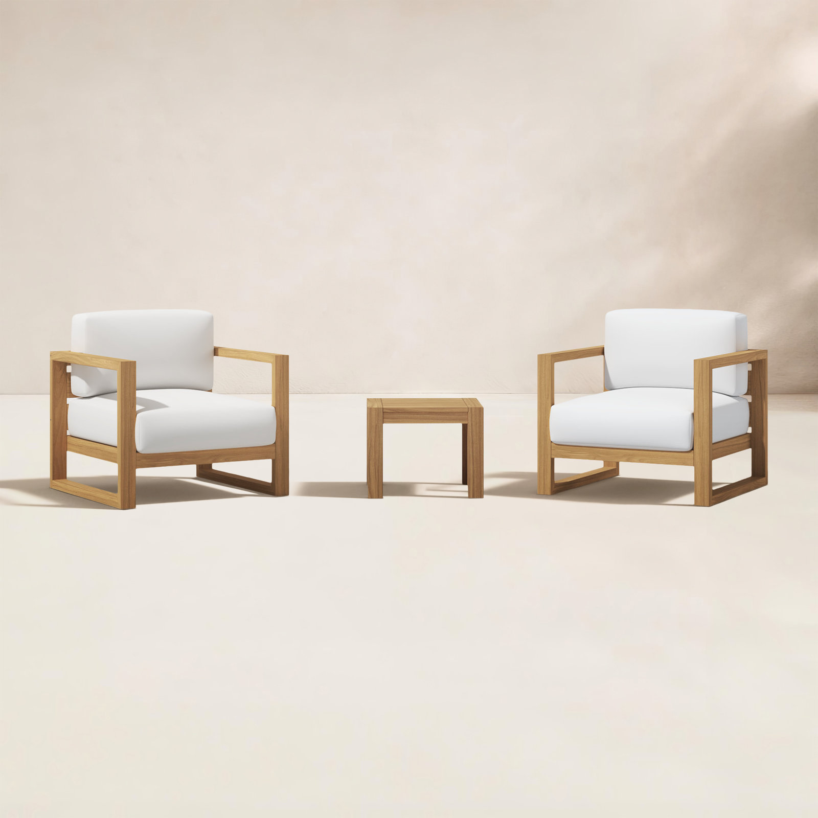 Modway Upland 2-Person Teak Patio Seating Group