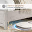  Très grand lit plateforme Louby 49 po, blanc vieilli Louby-766527138-766527139