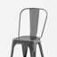 Ensemble de 2 chaises de salle à manger industrielles en métal blanc ultrabrillant avec siège en bois de noyer empilable d'une hauteur de 18 pouces, intérieur extérieur, surface légère facile à nettoyer, assemblage facile, conception moderne durable-825316996