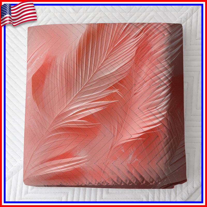 Couvre-lit palmier rose, Grand lit