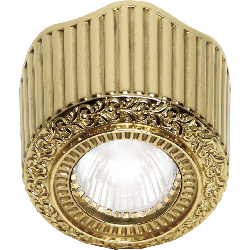 Fleckenstein LED Semi Flush Mount, Bright Gold