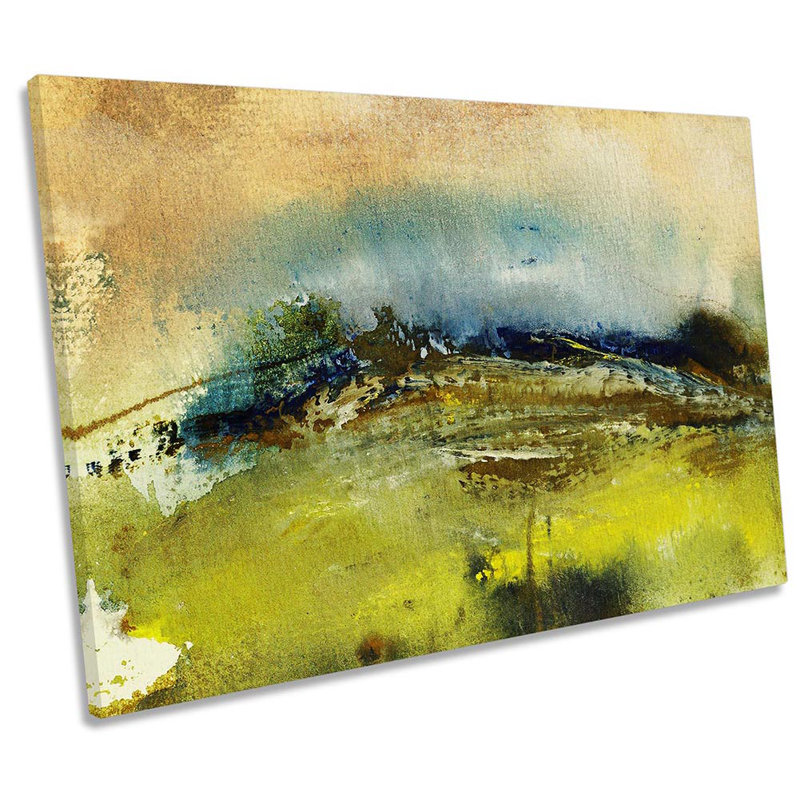 Green Landscape Abstract - Wrapped Canvas Print, 61cm H x 91.4cm W x 4cm D