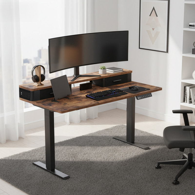 Adjustable Metal Base Standing Desk