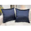 Ensemble de 2 taies décoratives en soie synthétique 24 x 24 pouces, bleu marine-133967383